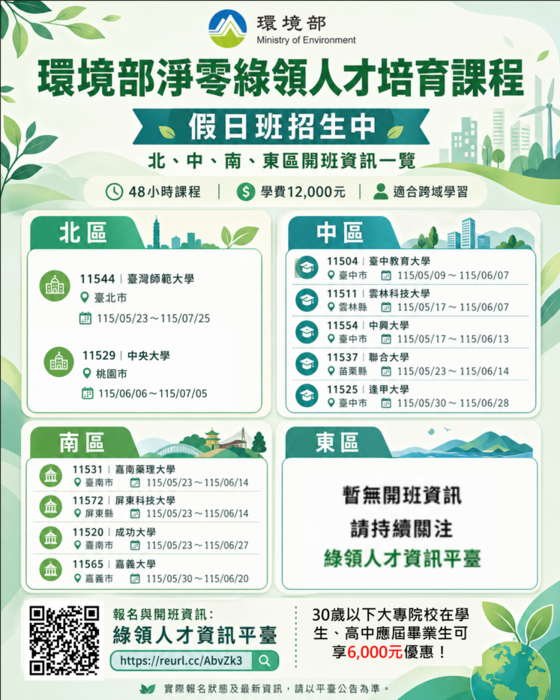 淨零綠領人才培育課程